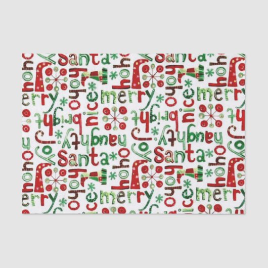 "Kerstmis" Tissuepapier (Voorkant)