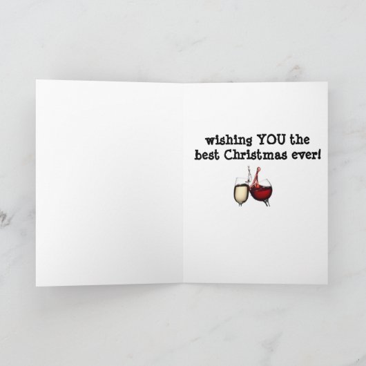 KERSTMIS "TOAST" & "MERRIEMENT" KAART (Binnen)