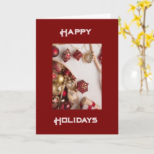 KERSTMIS "TOAST" & "MERRIEMENT" KAART (Gele Bloem)