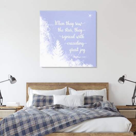 Kerstmis - toen ze de ster zagen canvas afdruk (Insitu (Slaapkamer))