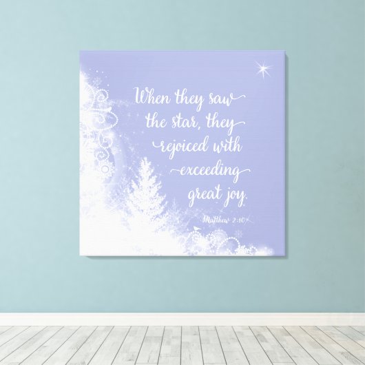 Kerstmis - toen ze de ster zagen canvas afdruk (Insitu (Houten vloer))