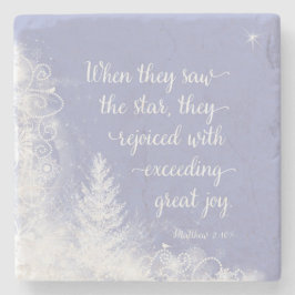 Kerstmis - toen ze de ster zagen stenen onderzetter