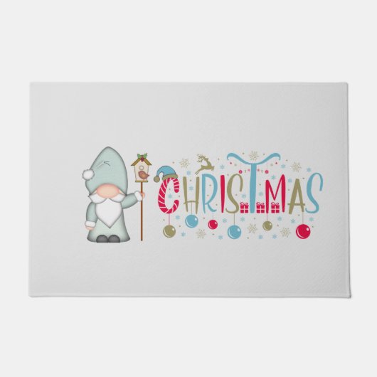 Kerstmis Tomte Kabouter Deurmat (Voorkant)