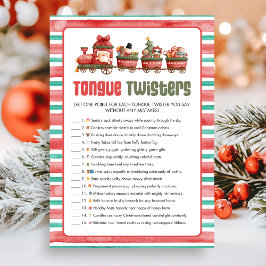 Kerstmis Tongtwister Spel Feestdagenkaart
