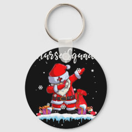 Kerstmis Topjes Vrouwen die de kerstmantel afbreke Sleutelhanger