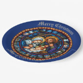 Kerstmis Traditionele Geboorte Scène Papieren Bordje (Gekanteld)