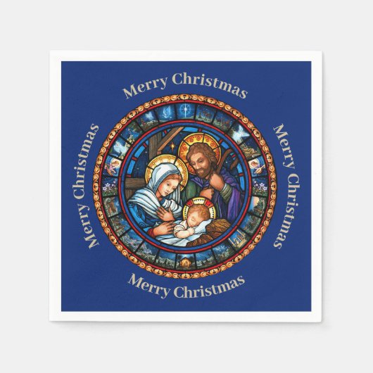 Kerstmis Traditionele Geboorte Scène Servet (Voorkant)