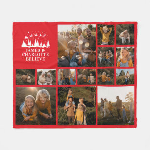Kerstmis traditionele geloven fotocollage fleece deken