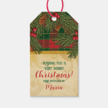 Kerstmis Traditionele geruite tartankrans