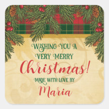 Kerstmis Traditionele geruite tartankrans