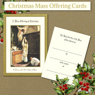 Kerstmis Traditionele Katholieke Mis Offerte Kaart
