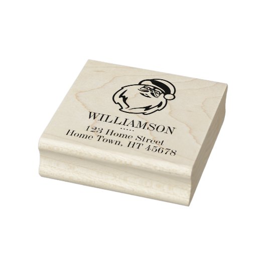 Kerstmis Traditionele Kerstman Vierkant Retouradre Rubberstempel (Stempel)