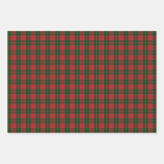 Kerstmis Traditionele Plaid Tartan Inpakpapier Vel (Voorkant 2)