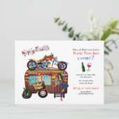 Kerstmis TRAILER TRASH BASH Grappig Feest Kaart (Staand voorkant)