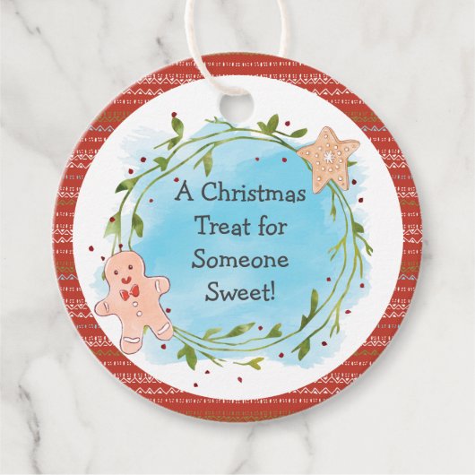 Kerstmis Treat iemand sweet Bedankjes Labels (Voorkant)