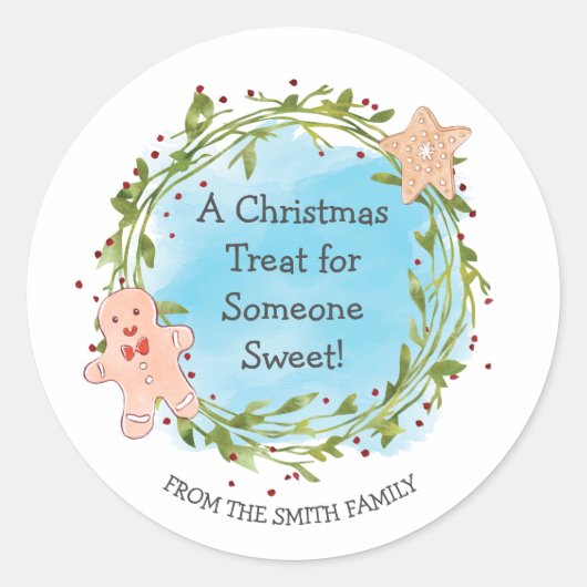 Kerstmis Treat iemand sweet Ronde Sticker (Voorkant)