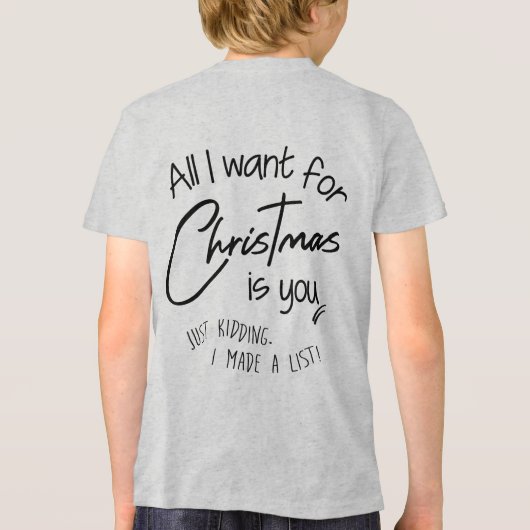 Kerstmis Tri-Blend Shirt (Achterkant)