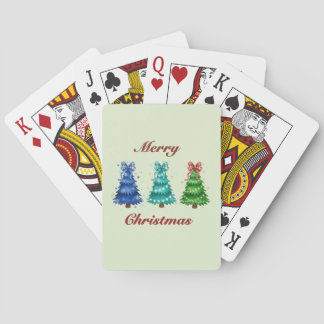 Kerstmis Trio Boom Aangepaste Tekst Pokerkaarten