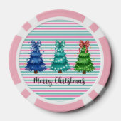 Kerstmis Trio Boom Poker Chips (Achterkant)