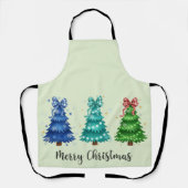Kerstmis Trio Boom Schort (Voorkant)
