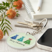 Kerstmis Trio Boom Sleutelhanger (Voorkant Rechts)
