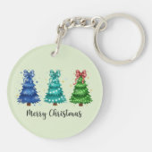 Kerstmis Trio Boom Sleutelhanger (Achterkant)