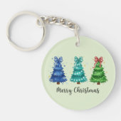 Kerstmis Trio Boom Sleutelhanger (Voorkant)