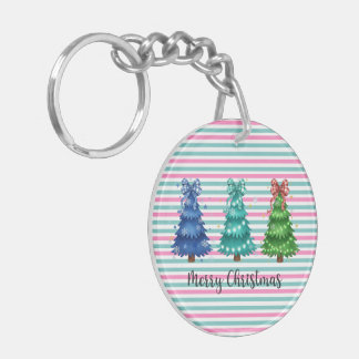 Kerstmis Trio Boom Sleutelhanger
