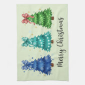 Kerstmis Trio Boom Theedoek (Verticaal)