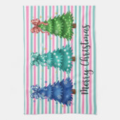 Kerstmis Trio Boom  Theedoek (Verticaal)