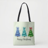 Kerstmis Trio Boom Tote Bag (Voorkant)