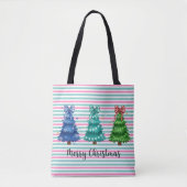 Kerstmis Trio Boom Tote Bag (Voorkant)