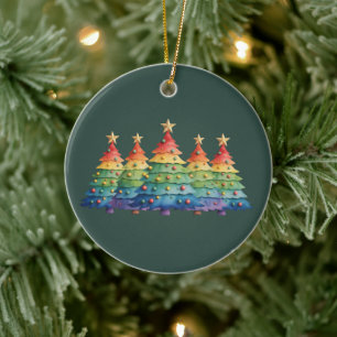 Kerstmis trots regenboog LGBTQ gelijke rechten hom Keramisch Ornament