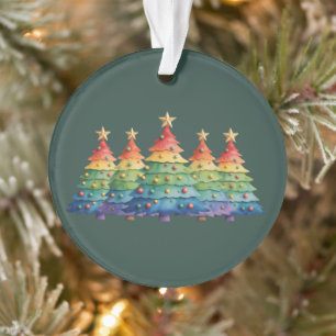Kerstmis trots regenboog LGBTQ gelijke rechten hom Ornament