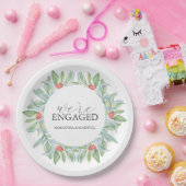 Kerstmis Trouw papieren borden waterverf krans Papieren Bordje (Feest)