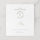 Kerstmis Trouwplaats Kaarten Winter Botanicals Plaatskaartje (Buitenkant ongevouwen)