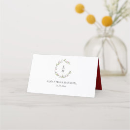 Kerstmis Trouwplaats Kaarten Winter Botanicals Plaatskaartje