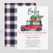 Kerstmis  Truck Baby Het is koud buiten Kaart (Voorkant / Achterkant)