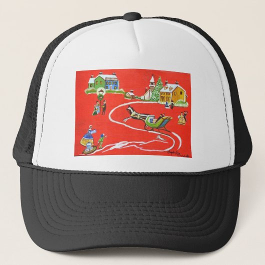 Kerstmis Trucker Pet (Voorkant)