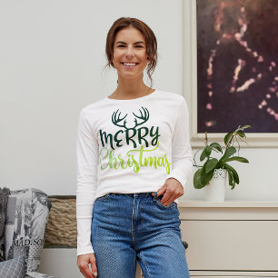 Kerstmis-trui met rendiergewei voor vrouwen trui