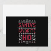 Kerstmis trui voor Santa's favoriete Ho lelijk Feestdagenkaart (Voorkant / Achterkant)