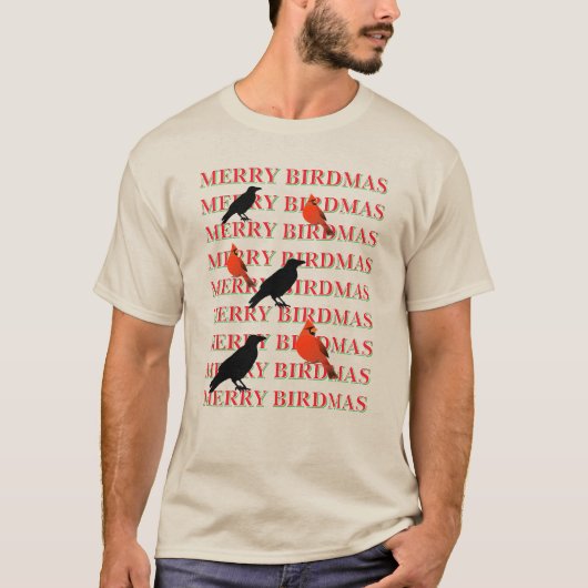 Kerstmis TRUI voor Vogels T-shirt (Voorkant)