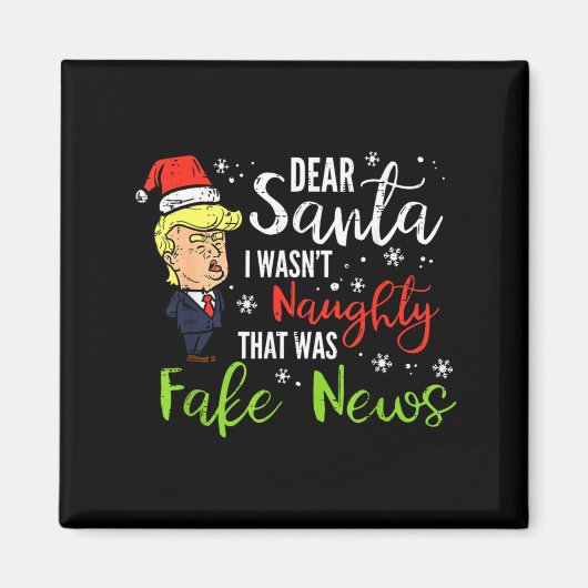 Kerstmis Trump Beste Kerstman Fake Nieuws Grappig Magneet (Voorkant)