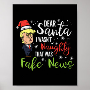 Kerstmis Trump Beste Kerstman Fake Nieuws Grappig Poster