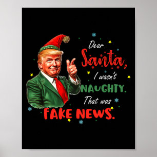 Kerstmis Trump Beste Kerstman Valse Nieuws Grappig Poster