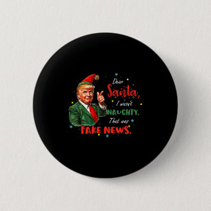 Kerstmis Trump Beste Kerstman Valse Nieuws Grappig Ronde Button 5,7 Cm
