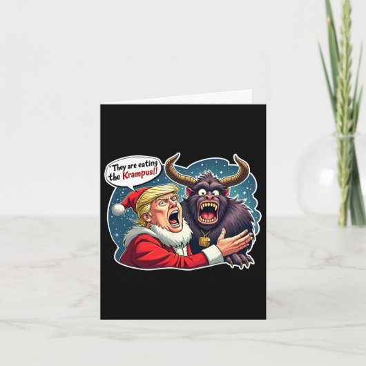 Kerstmis Trump Sinterklaas Ze Eten De Kerstman Kaart (Voorkant)