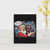 Kerstmis Trump Sinterklaas Ze Eten De Kerstman Kaart (Gele Bloem)
