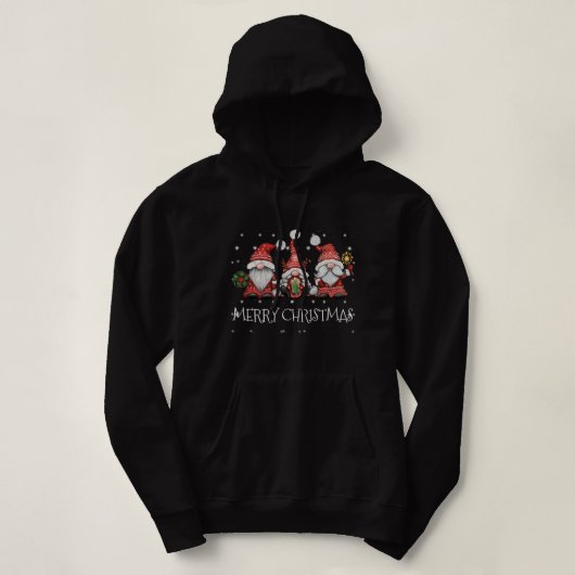 Kerstmis Tuinkabouter Dames Meisjes Kerstmis Hoodie (Design voorkant)