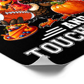 Kerstmis Turkije En Touchdowns Footbyll Mannen Ki Poster (Hoek)